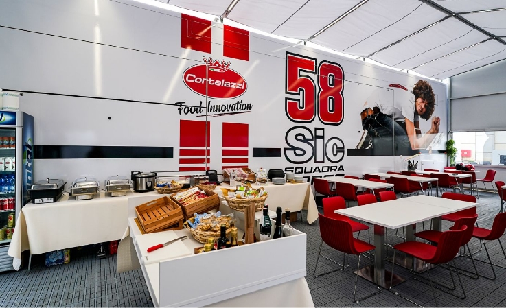 hospitality del team sic 58 moto 3